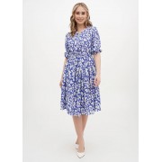 Синя кежуал сукня кльош Juliet deluxe з абстрактним візерунком 35016-01